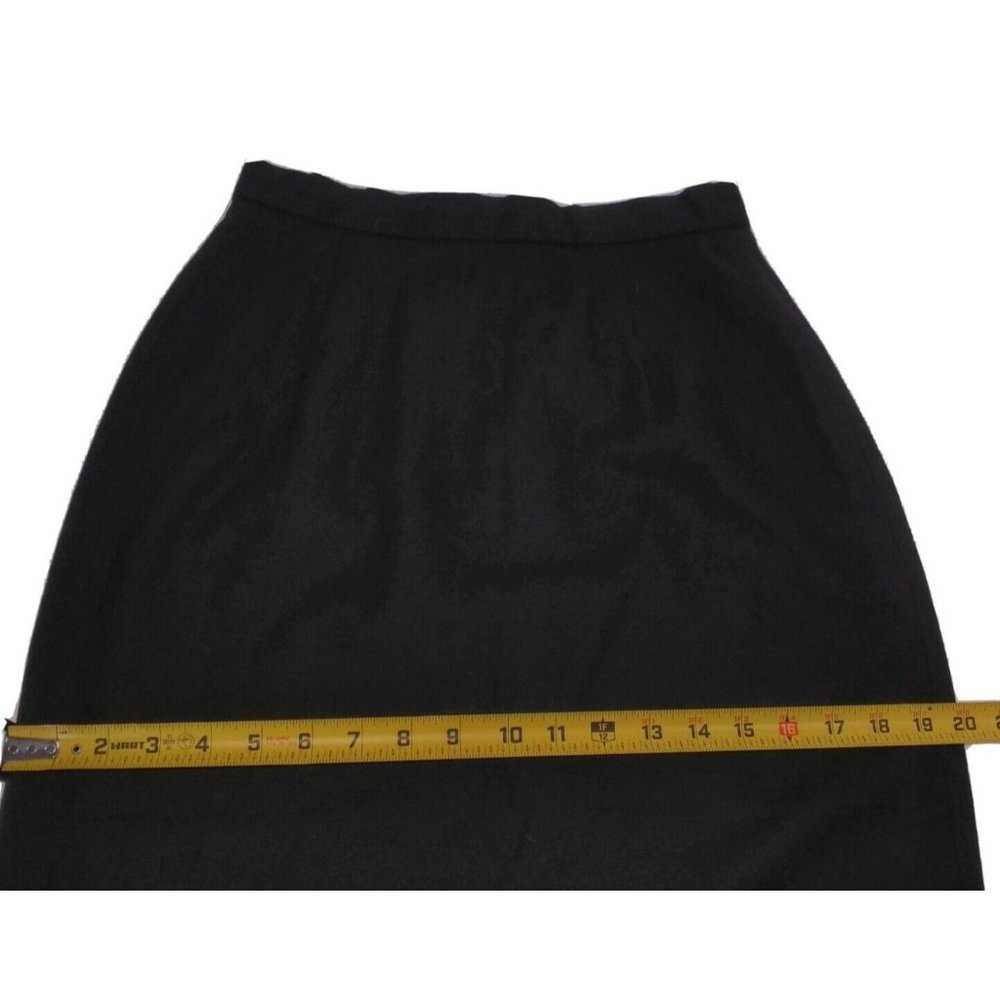Alison Mccabe Long Skirt Women’s Size 8 Black Career 100% Wool Made In Usa View 3